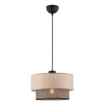  Zsinóros csillár ECHO 1xE27/60W/230V bézs/szürke  kép