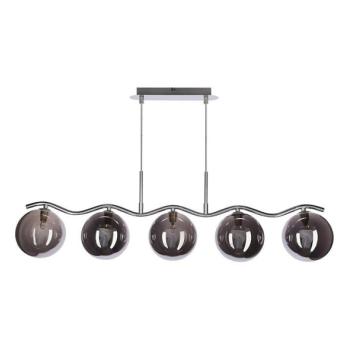  Zsinóros csillár LUMOS 5xG9/20W/230V füstszínű fekete  kép