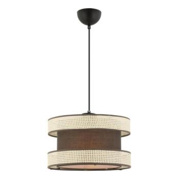  Zsinóros függőlámpa HALO 1xE27/60W/230V barna/krémszínű  kép