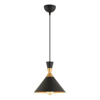  Zsinóros függőlámpa MONZA 1xE27/40W/230V átmérő 25 cm fekete/arany  kép