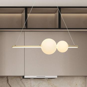 22108-as LED lógó lámpa, arany színű, hossza 62 cm, fém/üveg, dimmelhető kép