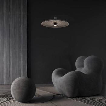 25176-os LED lógó világítás, szürke/fekete, átmérő 45 cm, fém kép