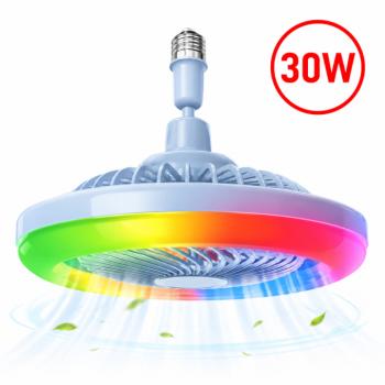 30W RGB LED ventilátorlámpa – multifunkciós mennyezeti lámpa ventilátorral (BBJH) kép
