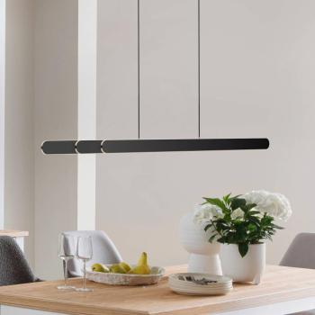 ADRIANA ROUND LED lógó lámpa, fekete, hossza 160 cm, fém, CCT kép
