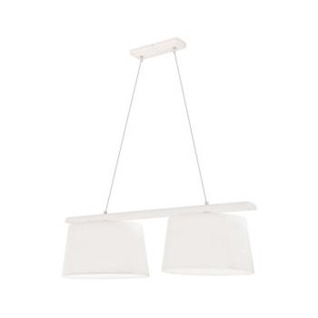 AIDA zsinóros függeszték 2xE27/60W/230V átm. 35 cm tölgy/fehér LD 2.98 BIAŁY kép