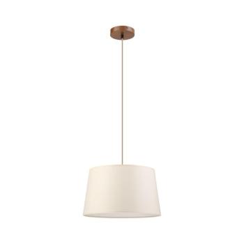 AIDA zsinóros függőlámpa 1xE27/15W/230V átmérő 35 cm tölgy/krémszínű LM-1.98/DĄB RUSTIK/KREM 350 kép