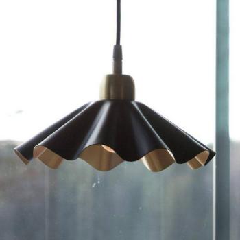 Aira small lógó világítás, fekete/réz, Ø 25 cm, dugasz kép