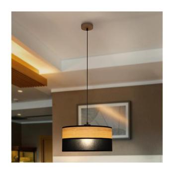 ALBA kábeles csillár 1x E27/15W/230V, átmérő 45 cm, fekete/barna W-KM 4525/1 DS+WOOD+BK kép