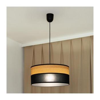 ALBA kábelre szerelt csillár 1xE27/15W/230V, átm. 45 cm, fekete/barna W-4525/1 WOOD+BK+SCW-P BK kép