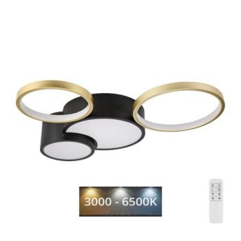 Állítható fényű ALIZEE LED mennyezeti lámpa 30W 230V 3000-6500K fekete/arany LM-LL-4.247 kép