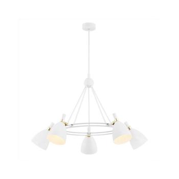 Argon 2117 - Csillár rúdon CHARLOTTE 5xE27/15W/230V fehér/arany 2117 kép