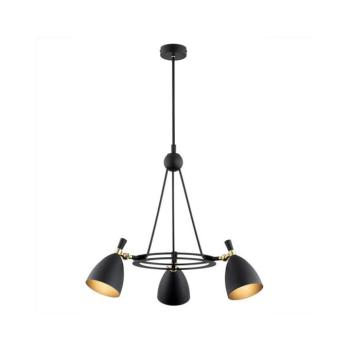 Argon 6149 - Csillár rúdon CHARLOTTE 3xE27/15W/230V fekete/arany 6149 kép
