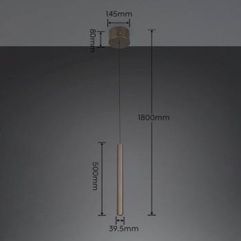 Arimato LED függő lámpa, Ø 4 cm, platina színű, fém, CCT kép
