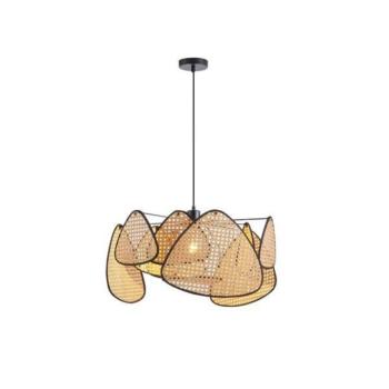 Arte Illumina Kai egyes függesztett mennyezeti lámpa, E27 MAX 15W Φ575X1350 mm - Barna és fekete, Eurolamp, 997676 kép