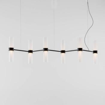 Artemide LED lógó lámpa Zephyr Linear, fekete, 160 cm, alkalmazás kép