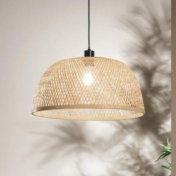 Bamboo függő lámpa, barna, Ø 48 cm, bambusz kép