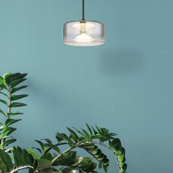 Belinda LED lógó világítás, Ø 15 cm, füstszürke, üveg kép