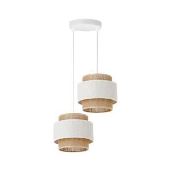BOHO kábeles függőlámpa 2xE27/60W/230V krémszínű/juta H0165 kép