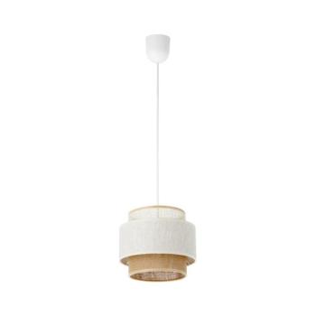 BOHO zsinóros függeszték 1xE27/60W/230V átm. 20 cm fehér/juta H0179 kép