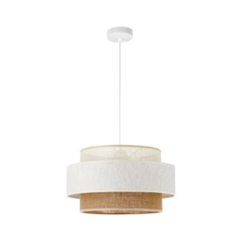 BOHO zsinóros függőlámpa 1xE27/60W/230V Ø 40 cm fehér/juta H0177 kép