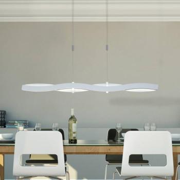 Bopp LED függő lámpa Swing, alumínium színű, hossza 120 cm kép