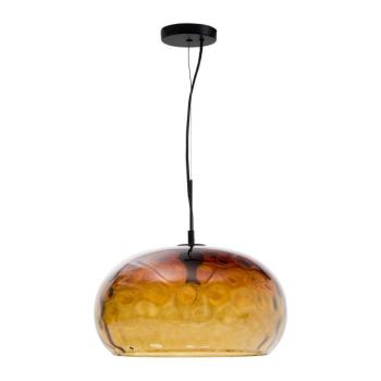 Borostyán színű üveg függőlámpa üveg búrával ø 40 cm Balma – Kave Home kép
