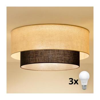 BRILAGI - BOHO STYLE LED mennyezeti lámpa 3xE27/15W/230V, átmérő 60 cm, krémszínű/barna 8590828028000 kép