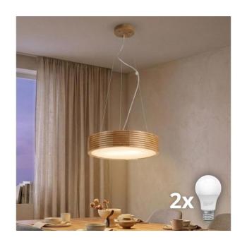 BRILAGI - CARVALHO MODERN LED csillár kábelen 2xE27/60W/230V, tölgy, átmérő 37,5 cm 8590828039389 kép