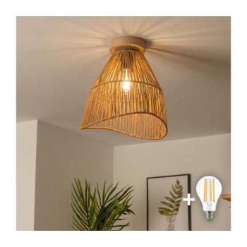 BRILAGI - CERIA BOHO LED felületre szerelhető csillár 1xE27/40W/230V, átmérő 30 cm, barna/tölgy BG3985+EG781101 kép
