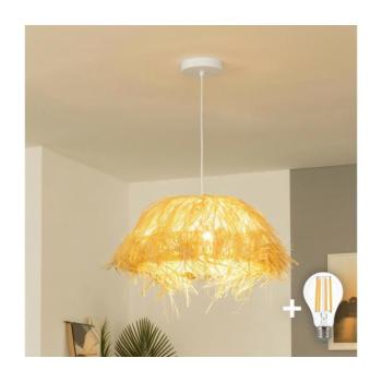 BRILAGI - CERIA BOHO LED kábeles csillár 1xE27/40W/230V, átm. 40 cm, raffia EG300171+EG781148 kép