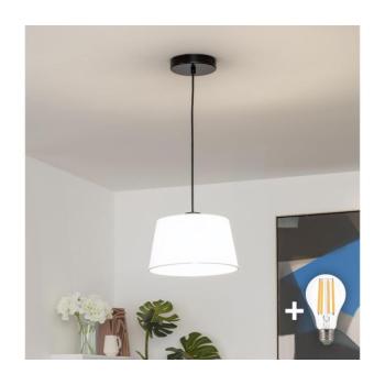 BRILAGI - CERIA kábeles LED függőlámpa 1xE27/40W/230V, átmérő 25 cm, fehér BG3987+EG781032 kép