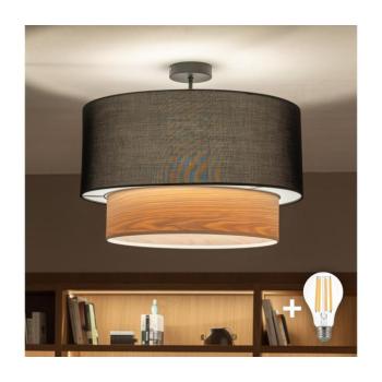 BRILAGI - CERIA LED felületre szerelhető csillár 1xE27/60W/230V, átmérő 50 cm, fekete/bézs BG3989+EG781091 kép