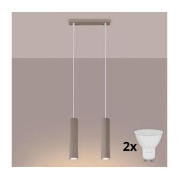 BRILAGI - CRESTO LED csillár, kábelre függeszthető, 2xGU10/10W/230V, taupe BR.1773 kép