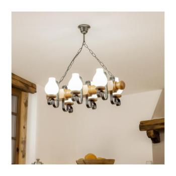 BRILAGI - Csillár láncon RUSTIC 6xE14/40W/230V bükkfa/dió EX-01025 kép