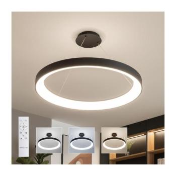 BRILAGI - Dimmelhető LED csillár FALCON II LED/108W/230V 3000-6500K átm. 80 cm fekete + távirányító BRCD2668-800/CR kép