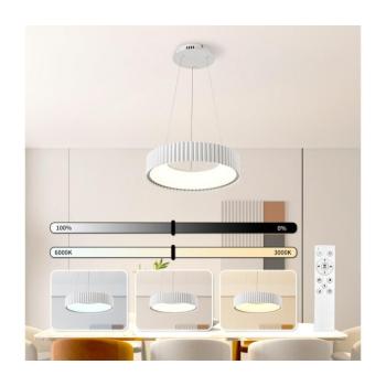 BRILAGI - Dimmelhető LED csillár FALCON MODERN LED/30W/230V átm. 40 cm fehér + távirányító BRI967 kép