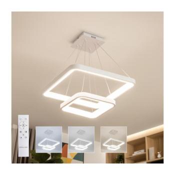 BRILAGI - dimmelhető LED kábellel függesztett csillár FALCON SLIM LED/78W/230V 50x50 cm fehér + távirányító BRDX1331-2/BI kép
