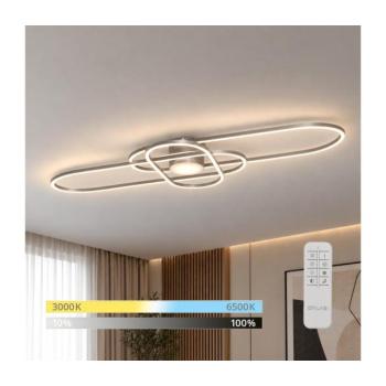 BRILAGI - Dimmelhető LED mennyezeti lámpa APOLLO LED/58W/230V 43,2x101,2 cm króm + távirányító BRHE-31500C05-SN kép