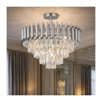 BRILAGI - Felületre szerelhető csillár ECLIPSE 7xE14/10W/230V, átmérő 48 cm, ezüst BG72456 kép
