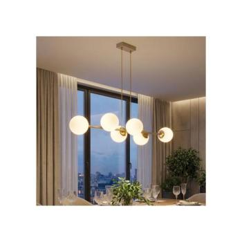 BRILAGI - Kábeles csillár MILO ECRU 6xE27/60W/230V bézs/arany 75-023B kép