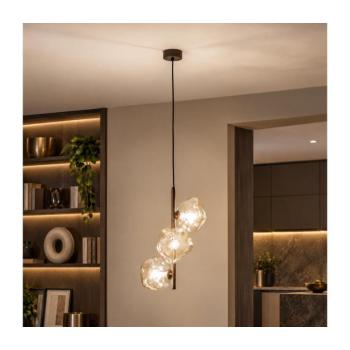BRILAGI - Kábeles csillár VULCANO 3xG9/8W/230V bronz/füstös bézs 11622 kép