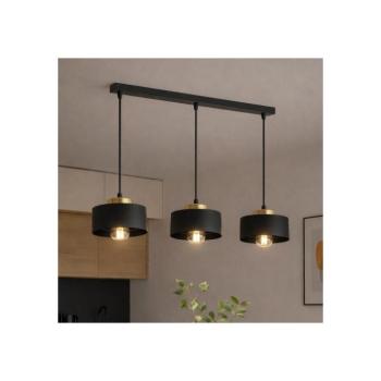 BRILAGI - Kábelre függesztett csillár SPRING 3xE27/60W/230V fekete/arany 77-003B kép