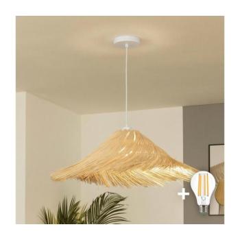 BRILAGI - LED csillár zsinóron CERIA BOHO 1xE27/40W/230V átm. 100 cm rattan EG300171+EG781137 kép