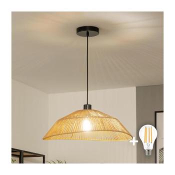 BRILAGI - LED csillár zsinóron CERIA BOHO 1xE27/40W/230V átm. 50 cm barna BG3987+EG781097 kép