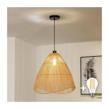 BRILAGI - LED csillár zsinóron CERIA BOHO 1xE27/40W/230V átm. 70 cm barna BG3987+EG781103 kép