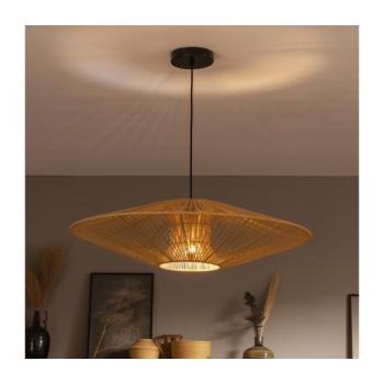 BRILAGI - LED csillár zsinórral CERIA BOHO 1xE27/40W/230V Ø 70 cm fekete/barna BG3987+EG781104 kép