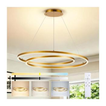 BRILAGI-LED Dimmelhető függeszték kábellel TWISTER LED/105W/230V 3000-6000K arany+távirányító BRI1195 kép