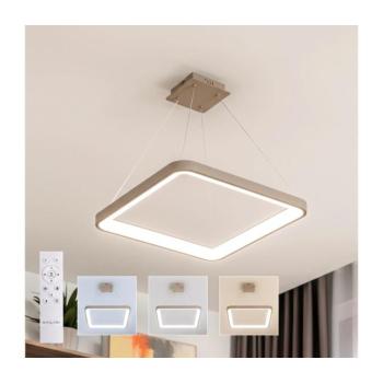 BRILAGI - LED dimmelhető kábeles csillár FALCON SLIM LED/50W/230V 50x50 cm bézs + távirányítóval BRDX1331-500/BG kép
