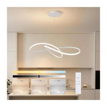 BRILAGI - LED-dimmelhető kábeles csillár INFINITY LED/80W/230V 80x80 cm fehér + távirányító BRI909 kép