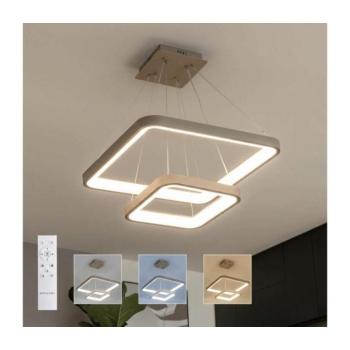 BRILAGI - LED dimmelhető kábelre függeszthető csillár FALCON SLIM LED/78W/230V bézs + távirányító BRDX1331-2/BG kép